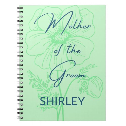 Mother of the Groom Minimalist Lilac Custom Notebook