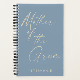 Mother of the Groom Minimalist Personalized Blue Notebook