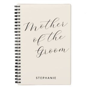 Mother of the Groom Minimalist Personalized Ivory Notebook