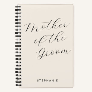 Mother of the Groom Minimalist Personalized Ivory Notebook