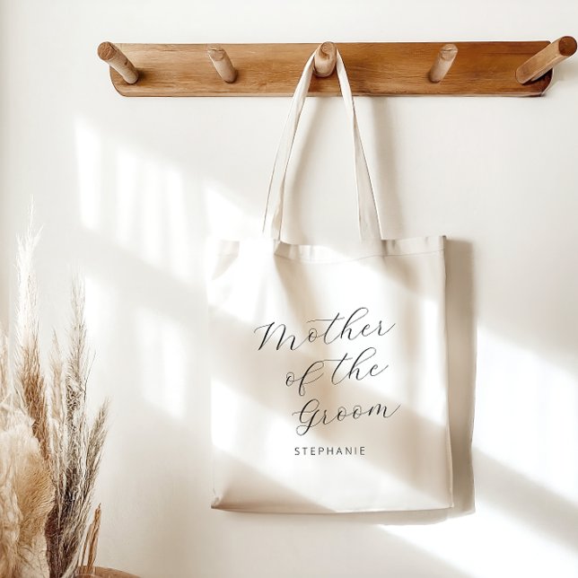 Mother of the Groom Minimalist Personalized Script Tote Bag (Creator Uploaded)