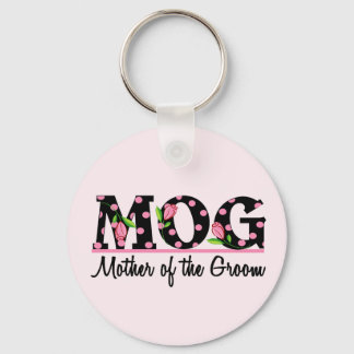 Mother of the Groom (MOG) Tulip Lettering Keychain