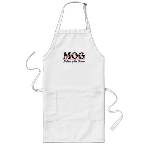 Mother of the Groom MOG Tulip Lettering Long Apron