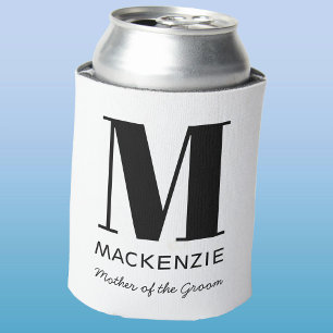 Mother of the Groom Monogram Name Can Cooler