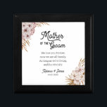 Mother of the Groom Personalized Message Gift Box<br><div class="desc">A Mother of the Groom wedding gift that features a boho floral design and a modern calligraphy design. Custom the message, names and date using the personalization option. Looking for something more custom? Please contact me for a custom order. ****For custom requests you need my help with, do not place...</div>