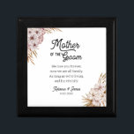 Mother of the Groom Personalized Message Gift Box<br><div class="desc">A Mother of the Groom wedding gift that features a boho floral design and a modern calligraphy design. Custom the message, names and date using the personalization option. Looking for something more custom? Please contact me for a custom order. ****For custom requests you need my help with, do not place...</div>
