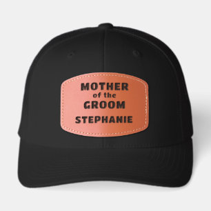 MOTHER of the GROOM Personalized Name Leather Patch Hat
