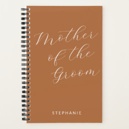 Mother of the Groom Personalized Terracotta Notebook