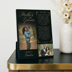 Mother of the Groom Personalized Wedding Photo Plaque
