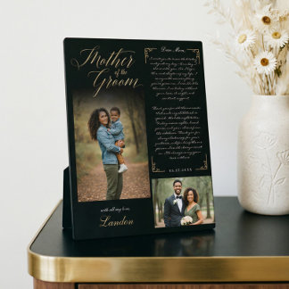 Mother of the Groom Personalized Wedding Photo Plaque