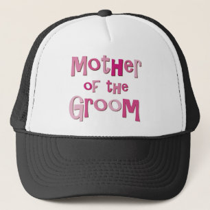 Mother of the Groom Pink Brown Trucker Hat