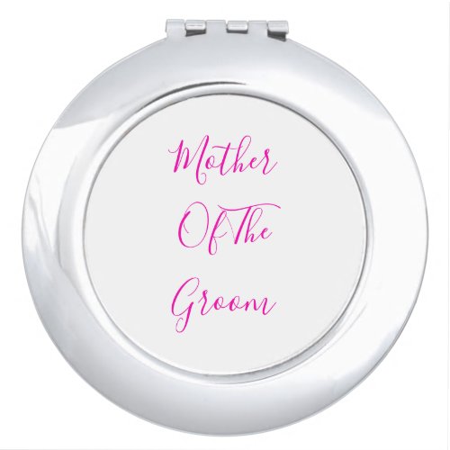 Mother Of The Groom Pink Elegant Wedding Gift 2023 Compact Mirror