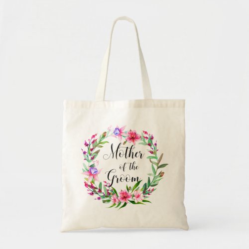 Mother of the groom Pink floral tropical wedding Tote Bag