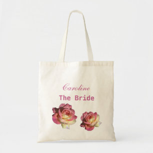 Mother of the groom rose flowers bride wedding tote bag