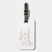 Mother of the Groom - Rose Gold faux foil Luggage Tag (Front Vertical)