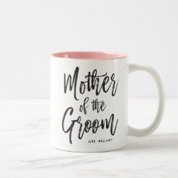 Mother of the Groom | Script Style Custom Wedding Two-Tone Coffee Mug