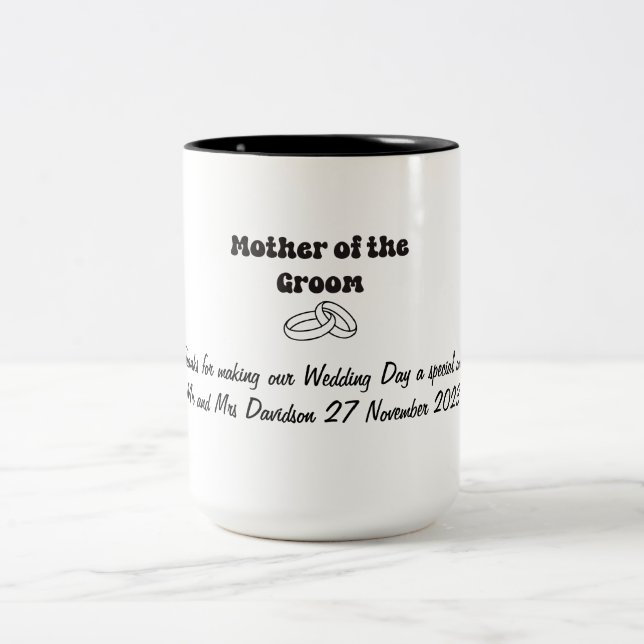 Mother of the Groom Two-Tone Coffee Mug (Center)