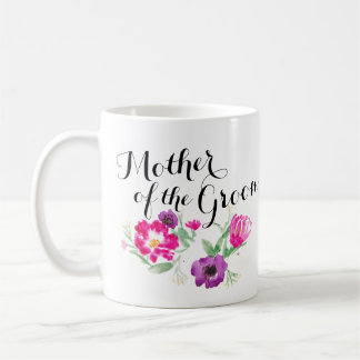 Mother of the Groom Watercolor Flowers Mug