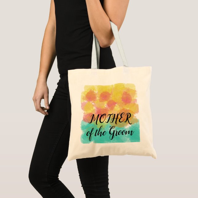 Mother of the Groom Watercolor Tote Bag (Front (Product))