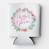Mother of the Groom Watercolor Wedding Can Cooler (Front)