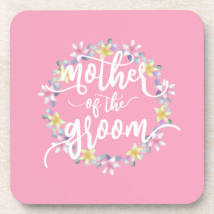 Mother of the Groom Wedding Calligraphy Coaster