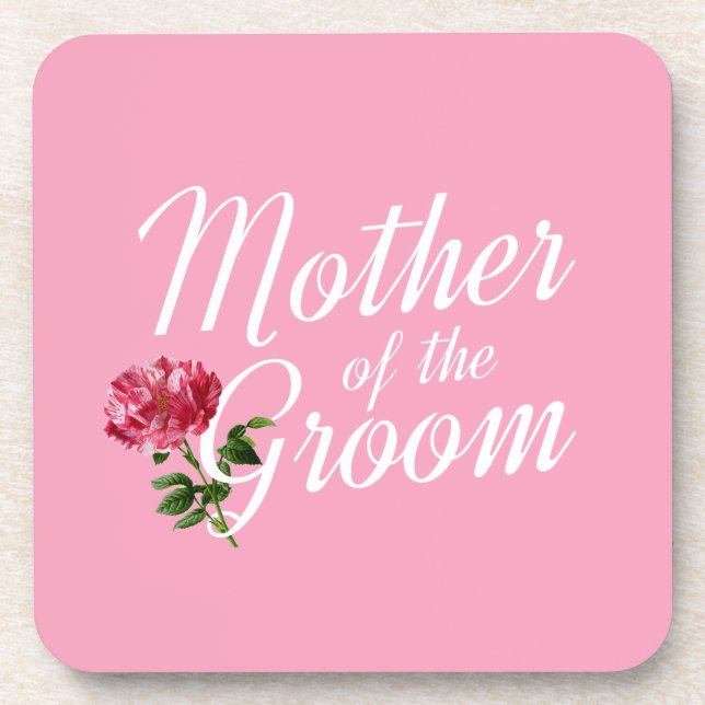 Mother of the Groom Wedding Calligraphy | Coaster (Front)