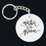 Mother of the Groom Wedding Calligraphy | Keychain<br><div class="desc">For further customization, please click the "Customize" button and use our design tool to modify this template. If the options are available, you may change text and image by simply clicking on "Edit/Remove Text or Image Here" and add your own. If you wish to have this design added to a...</div>