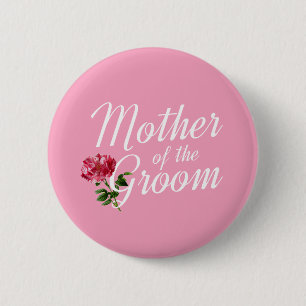Mother of the Groom Wedding Calligraphy Pin Button