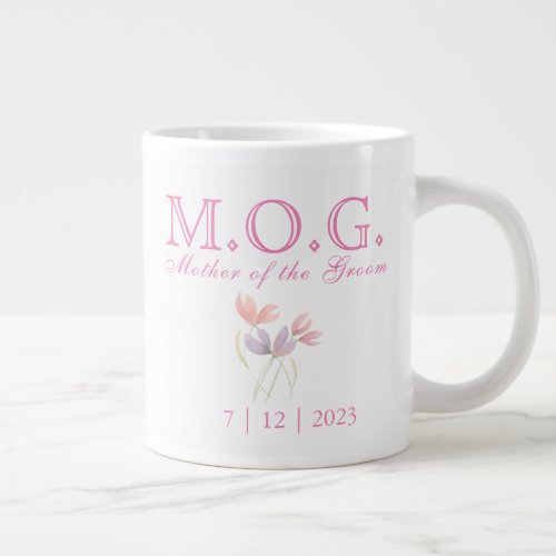 Mother of the Groom Wedding Date Keepsake  Giant Coffee Mug