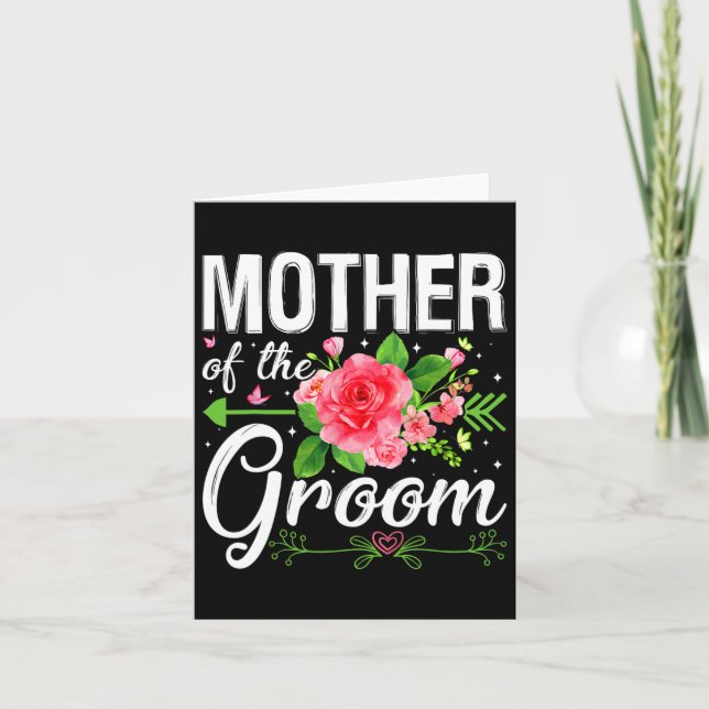 Mother Of The Groom Wedding Engagement Mother's Da Card (Front)