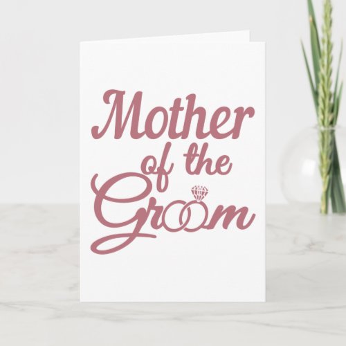 Mother Of The Groom Wedding Family Matching Card