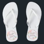 Mother of the Groom Wedding | Flip Flops<br><div class="desc">For further customization,  please click the "Customize" button and use our design tool to modify this template. If the options are available,  you may change text and image by simply clicking on "Edit/Remove Text or Image Here" and add your own. Designed by Freepik.</div>