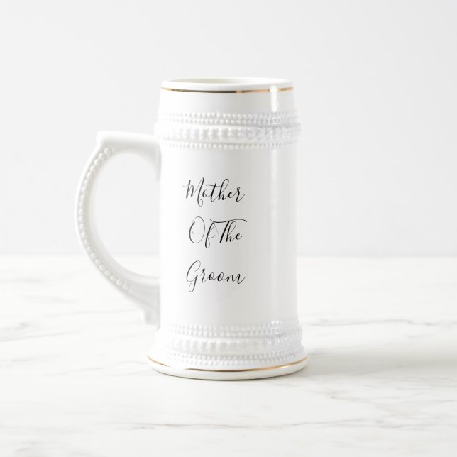 Mother Of The Groom Wedding Gift Favor Modern 2023 Beer Stein (Left)