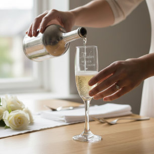 Mother of the Groom Wedding Gift with Name Champagne Flute