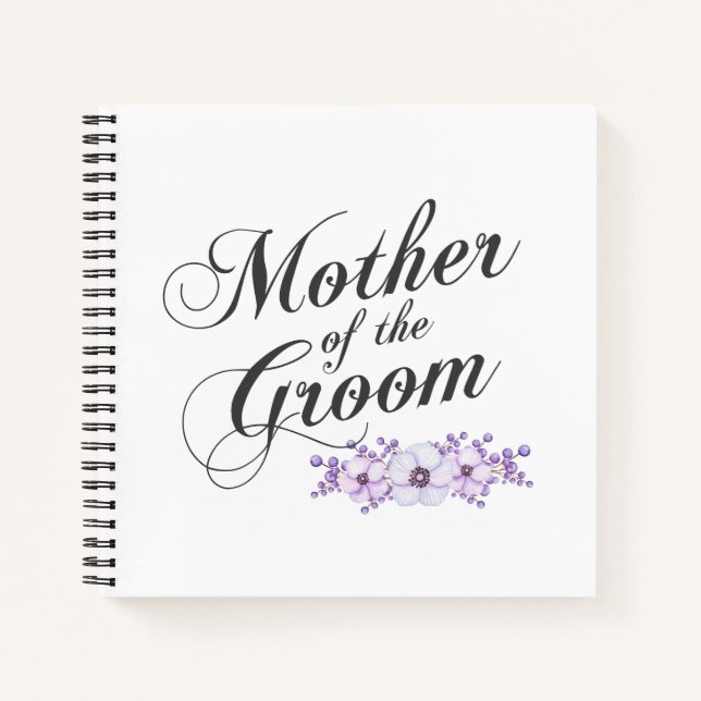 Mother of the Groom Wedding | Guestbook Notebook (Front)