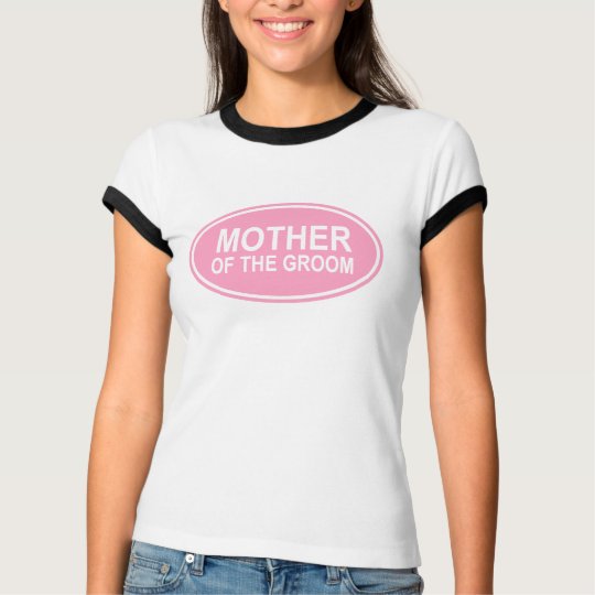 Mother of the Groom Wedding Oval Pink T-Shirt