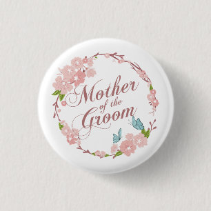 Mother of the Groom Wedding   Pin Button
