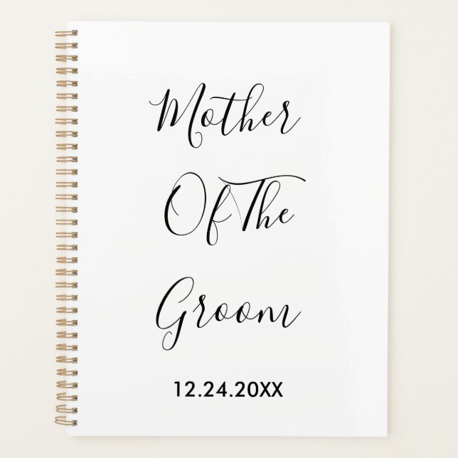 Mother Of The Groom Weddings Simple Gift Favor  Planner (Front)
