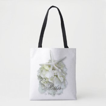Mother Of The Groom White Floral Starfish Bag by sandpiperWedding at Zazzle