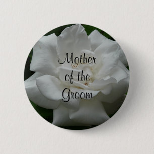 Mother of the Groom, White Rose Button