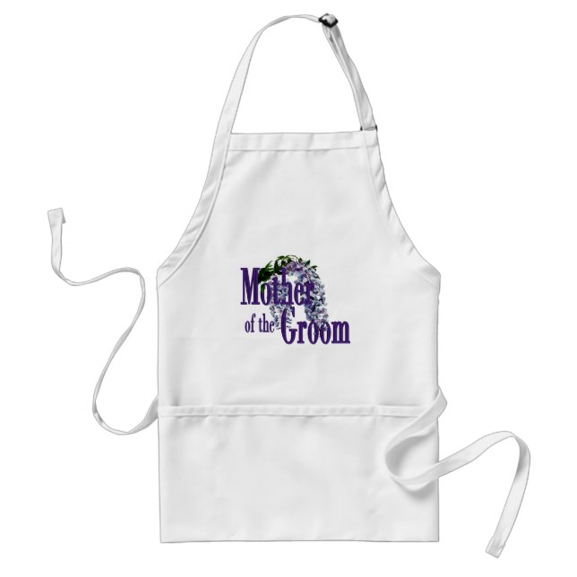 Mother of the Groom/ Wisteria Wedding Adult Apron (Front)