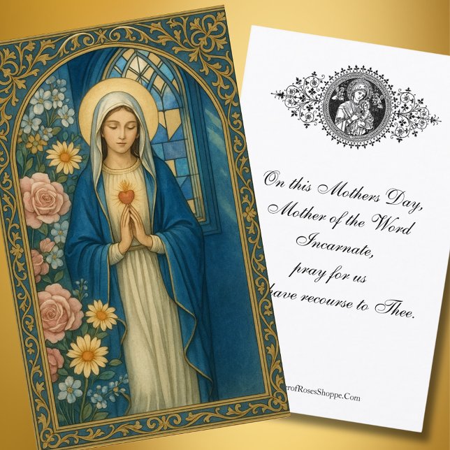 Mother of the Word Incarnate Mother’s Day Holy Business Card (Creator Uploaded)