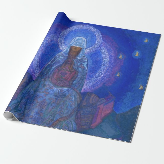 Mother of the World, 1924 by Nicholas Roerich Wrapping Paper (Unrolled)