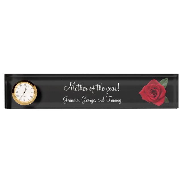 "Mother of the year!" Desk Name Plates Nameplates (Front)