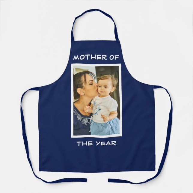 Mother Of The Year Personalized Custom Photo Mommy Apron (Front)