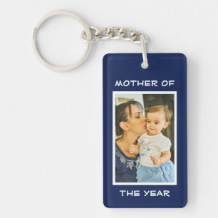 Mother Of The Year Personalized Custom Photo Mommy Keychain