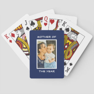 Mother Of The Year Personalized Custom Photo Mommy Poker Cards