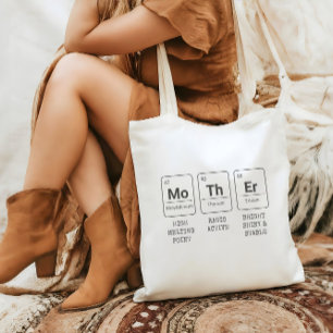 Mother Periodic Table Chemistry Elements Modern Tote Bag