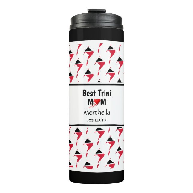 Mother Personalized BEST TRINI MUM MOM Trinidad Thermal Tumbler (Front)