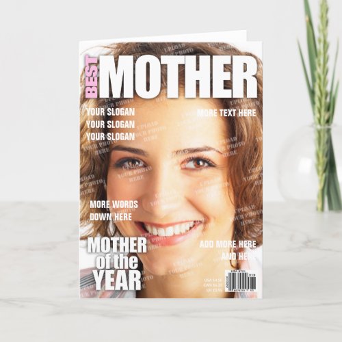 Mother Personalized Magazine Cover Card